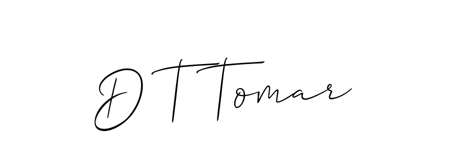 D T Tomar stylish signature style. Best Handwritten Sign (Allison_Script) for my name. Handwritten Signature Collection Ideas for my name D T Tomar. D T Tomar signature style 2 images and pictures png