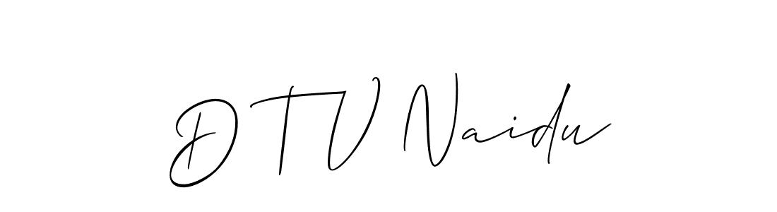 Make a beautiful signature design for name D T V Naidu. With this signature (Allison_Script) style, you can create a handwritten signature for free. D T V Naidu signature style 2 images and pictures png