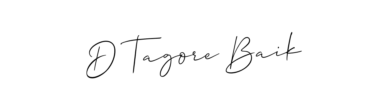 You should practise on your own different ways (Allison_Script) to write your name (D Tagore Baik) in signature. don't let someone else do it for you. D Tagore Baik signature style 2 images and pictures png