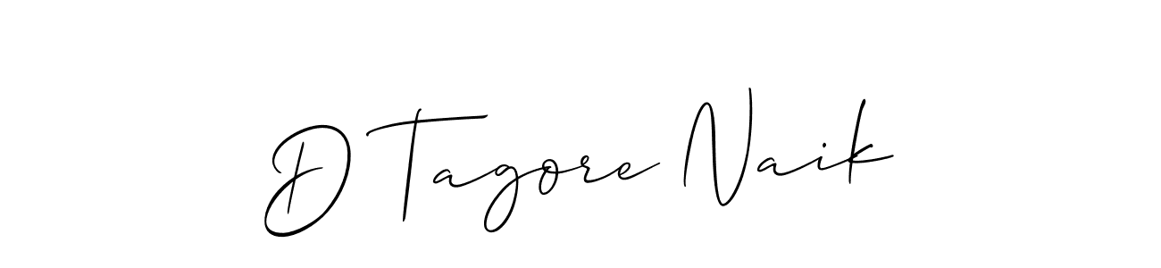 How to make D Tagore Naik signature? Allison_Script is a professional autograph style. Create handwritten signature for D Tagore Naik name. D Tagore Naik signature style 2 images and pictures png
