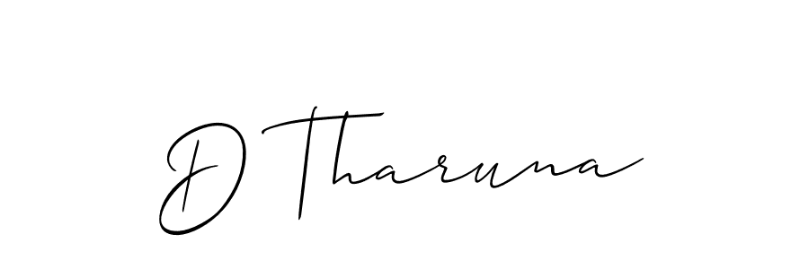 Also You can easily find your signature by using the search form. We will create D Tharuna name handwritten signature images for you free of cost using Allison_Script sign style. D Tharuna signature style 2 images and pictures png