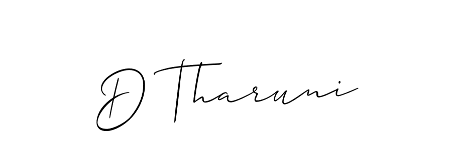 Make a beautiful signature design for name D Tharuni. Use this online signature maker to create a handwritten signature for free. D Tharuni signature style 2 images and pictures png