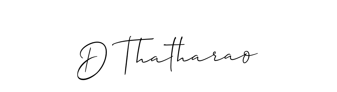 Make a short D Thatharao signature style. Manage your documents anywhere anytime using Allison_Script. Create and add eSignatures, submit forms, share and send files easily. D Thatharao signature style 2 images and pictures png