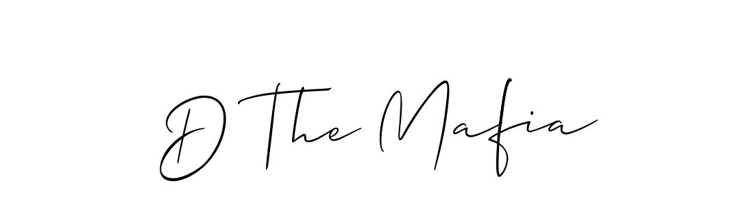 The best way (Allison_Script) to make a short signature is to pick only two or three words in your name. The name D The Mafia include a total of six letters. For converting this name. D The Mafia signature style 2 images and pictures png