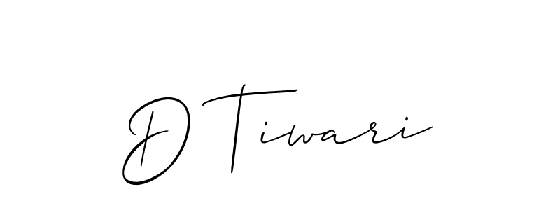 How to make D Tiwari signature? Allison_Script is a professional autograph style. Create handwritten signature for D Tiwari name. D Tiwari signature style 2 images and pictures png