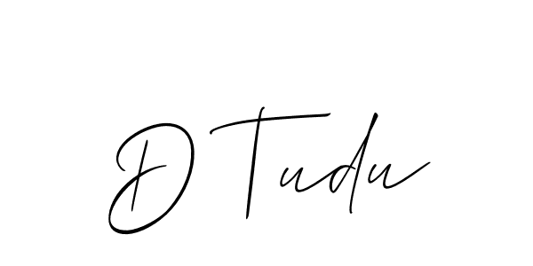 Make a beautiful signature design for name D Tudu. Use this online signature maker to create a handwritten signature for free. D Tudu signature style 2 images and pictures png