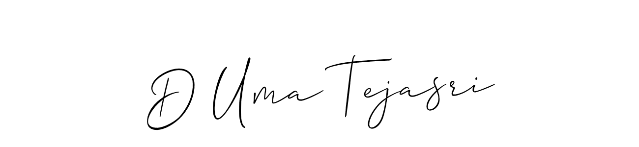 D Uma Tejasri stylish signature style. Best Handwritten Sign (Allison_Script) for my name. Handwritten Signature Collection Ideas for my name D Uma Tejasri. D Uma Tejasri signature style 2 images and pictures png