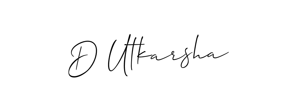 Design your own signature with our free online signature maker. With this signature software, you can create a handwritten (Allison_Script) signature for name D Utkarsha. D Utkarsha signature style 2 images and pictures png