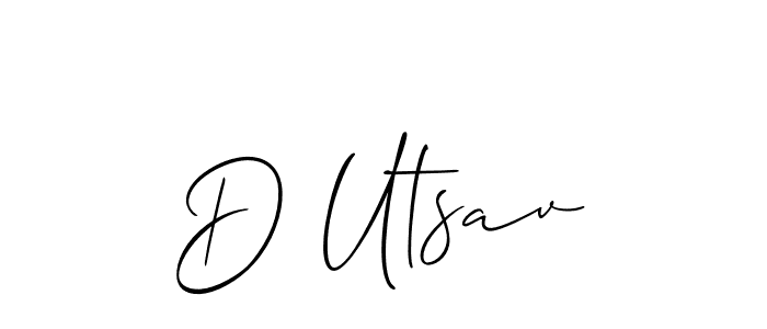 Also we have D Utsav name is the best signature style. Create professional handwritten signature collection using Allison_Script autograph style. D Utsav signature style 2 images and pictures png