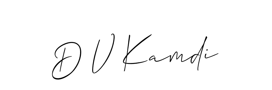 Design your own signature with our free online signature maker. With this signature software, you can create a handwritten (Allison_Script) signature for name D V Kamdi. D V Kamdi signature style 2 images and pictures png