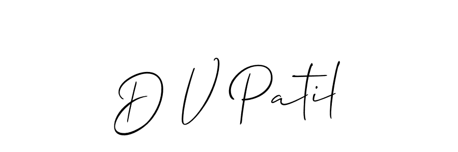 Design your own signature with our free online signature maker. With this signature software, you can create a handwritten (Allison_Script) signature for name D V Patil. D V Patil signature style 2 images and pictures png