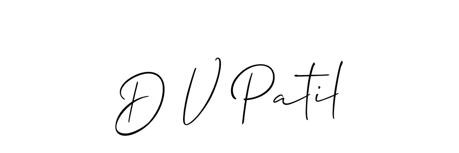 Allison_Script is a professional signature style that is perfect for those who want to add a touch of class to their signature. It is also a great choice for those who want to make their signature more unique. Get D V Patil name to fancy signature for free. D V Patil signature style 2 images and pictures png