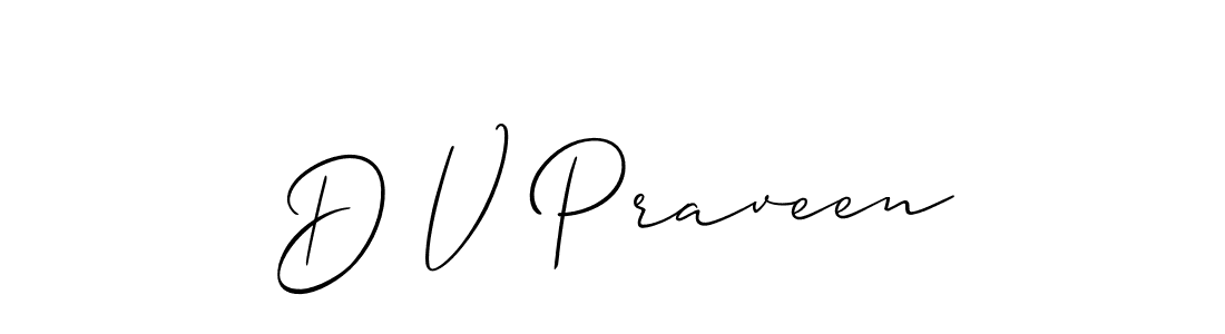 Best and Professional Signature Style for D V Praveen. Allison_Script Best Signature Style Collection. D V Praveen signature style 2 images and pictures png