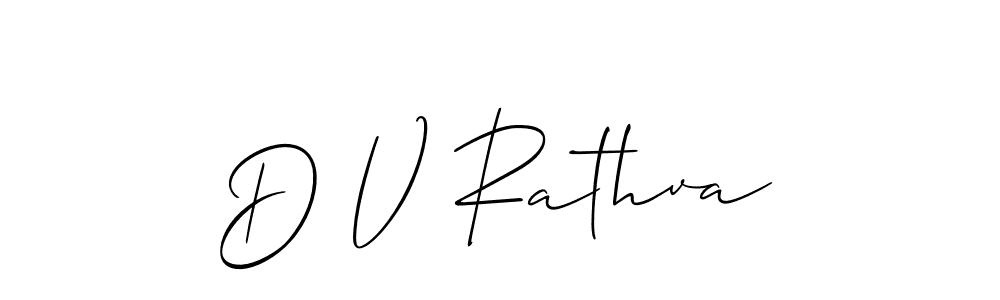 You can use this online signature creator to create a handwritten signature for the name D V Rathva. This is the best online autograph maker. D V Rathva signature style 2 images and pictures png