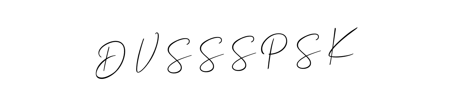 Similarly Allison_Script is the best handwritten signature design. Signature creator online .You can use it as an online autograph creator for name D V S S S P S K. D V S S S P S K signature style 2 images and pictures png