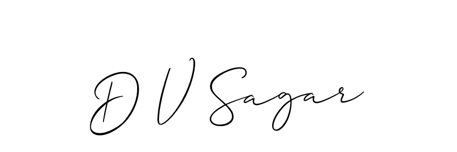 Allison_Script is a professional signature style that is perfect for those who want to add a touch of class to their signature. It is also a great choice for those who want to make their signature more unique. Get D V Sagar name to fancy signature for free. D V Sagar signature style 2 images and pictures png