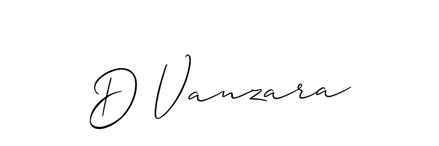 How to make D Vanzara signature? Allison_Script is a professional autograph style. Create handwritten signature for D Vanzara name. D Vanzara signature style 2 images and pictures png