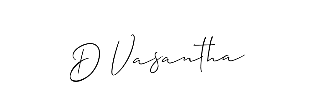 Make a beautiful signature design for name D Vasantha. Use this online signature maker to create a handwritten signature for free. D Vasantha signature style 2 images and pictures png