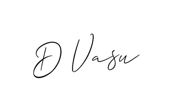 You should practise on your own different ways (Allison_Script) to write your name (D Vasu) in signature. don't let someone else do it for you. D Vasu signature style 2 images and pictures png