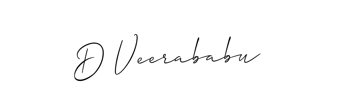 Make a beautiful signature design for name D Veerababu. With this signature (Allison_Script) style, you can create a handwritten signature for free. D Veerababu signature style 2 images and pictures png