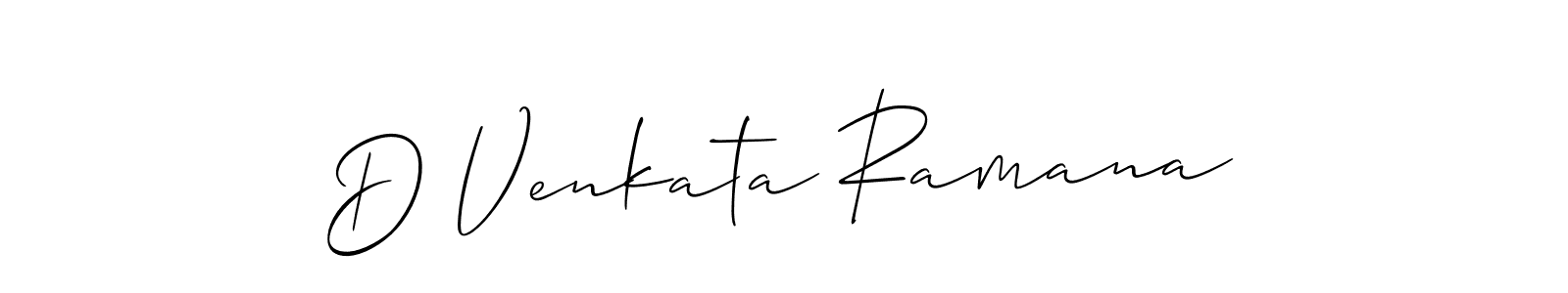 How to make D Venkata Ramana signature? Allison_Script is a professional autograph style. Create handwritten signature for D Venkata Ramana name. D Venkata Ramana signature style 2 images and pictures png