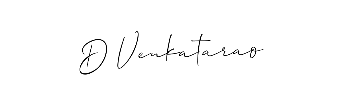Allison_Script is a professional signature style that is perfect for those who want to add a touch of class to their signature. It is also a great choice for those who want to make their signature more unique. Get D Venkatarao name to fancy signature for free. D Venkatarao signature style 2 images and pictures png