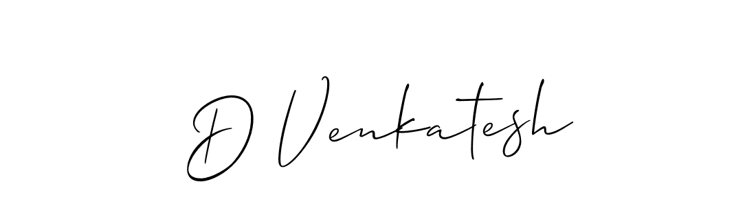 The best way (Allison_Script) to make a short signature is to pick only two or three words in your name. The name D Venkatesh include a total of six letters. For converting this name. D Venkatesh signature style 2 images and pictures png
