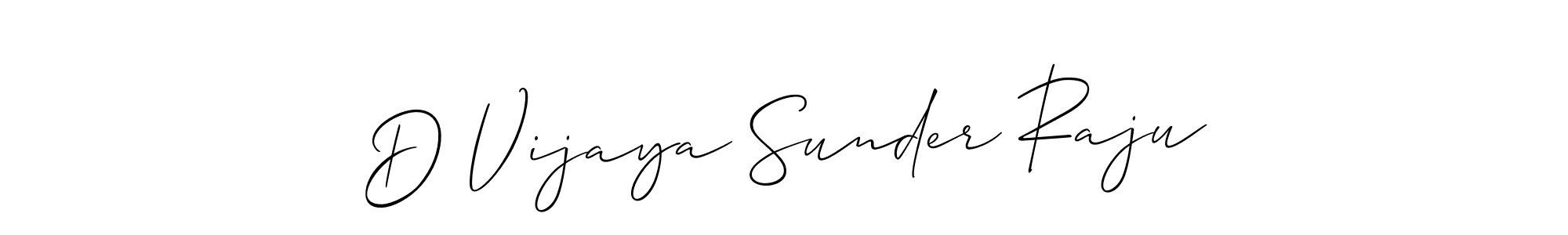 Also You can easily find your signature by using the search form. We will create D Vijaya Sunder Raju name handwritten signature images for you free of cost using Allison_Script sign style. D Vijaya Sunder Raju signature style 2 images and pictures png