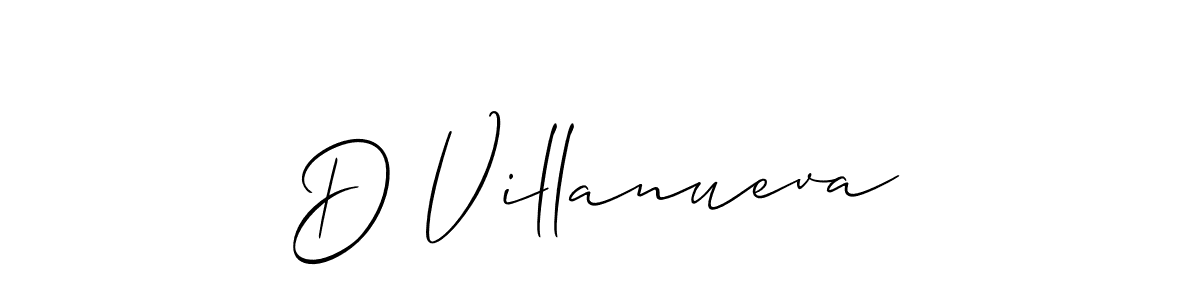 You should practise on your own different ways (Allison_Script) to write your name (D Villanueva) in signature. don't let someone else do it for you. D Villanueva signature style 2 images and pictures png