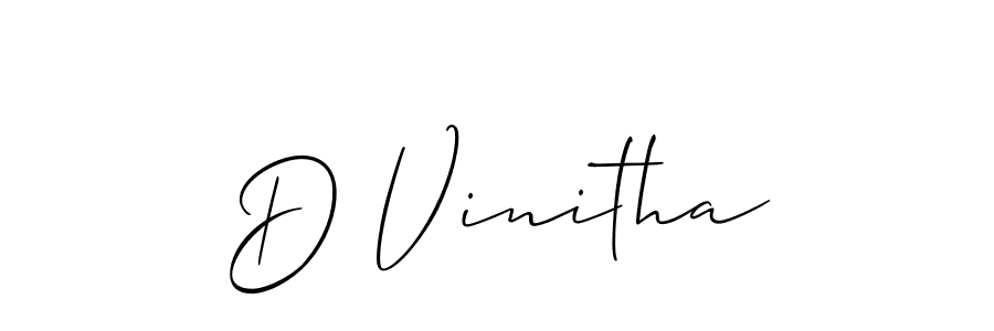 Make a beautiful signature design for name D Vinitha. With this signature (Allison_Script) style, you can create a handwritten signature for free. D Vinitha signature style 2 images and pictures png