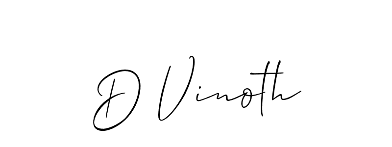 Best and Professional Signature Style for D Vinoth. Allison_Script Best Signature Style Collection. D Vinoth signature style 2 images and pictures png