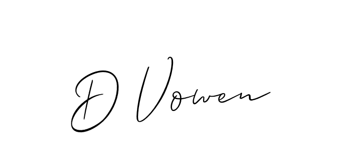 How to make D Vowen name signature. Use Allison_Script style for creating short signs online. This is the latest handwritten sign. D Vowen signature style 2 images and pictures png