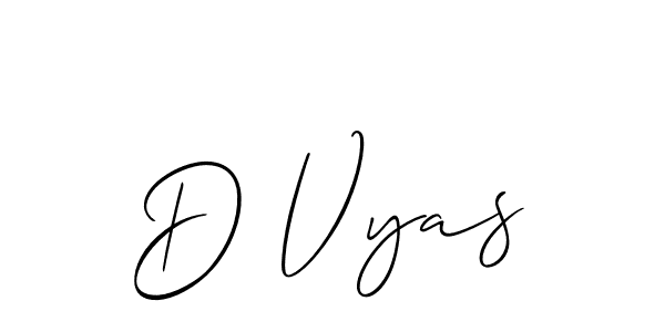 if you are searching for the best signature style for your name D Vyas. so please give up your signature search. here we have designed multiple signature styles  using Allison_Script. D Vyas signature style 2 images and pictures png