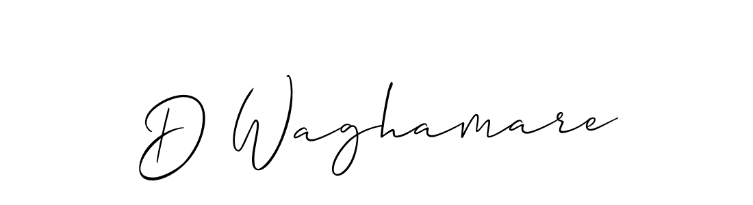 Also we have D Waghamare name is the best signature style. Create professional handwritten signature collection using Allison_Script autograph style. D Waghamare signature style 2 images and pictures png