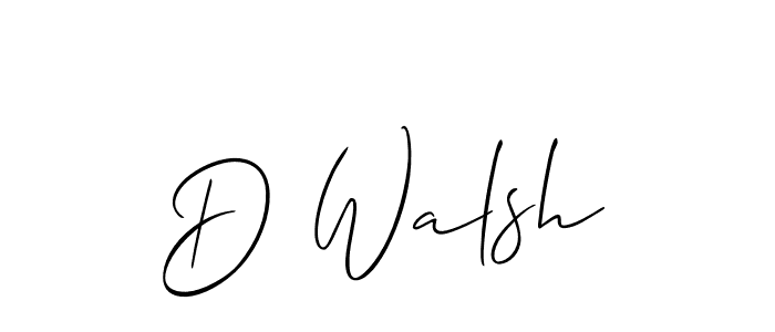 Best and Professional Signature Style for D Walsh. Allison_Script Best Signature Style Collection. D Walsh signature style 2 images and pictures png