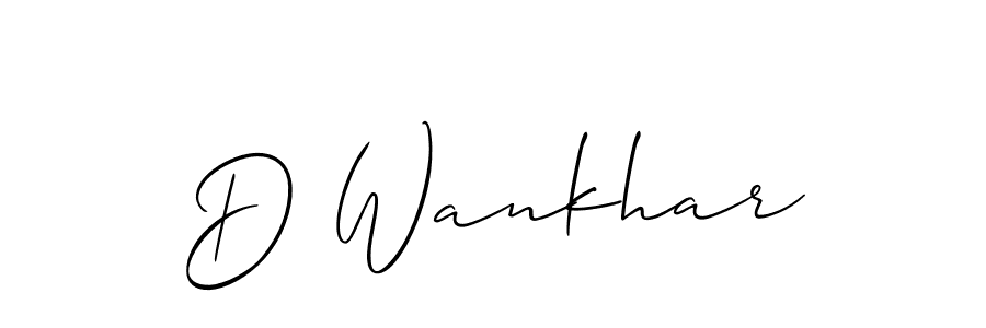 Also You can easily find your signature by using the search form. We will create D Wankhar name handwritten signature images for you free of cost using Allison_Script sign style. D Wankhar signature style 2 images and pictures png