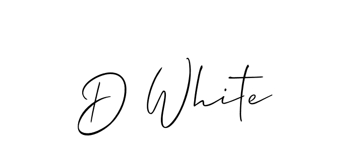 D White stylish signature style. Best Handwritten Sign (Allison_Script) for my name. Handwritten Signature Collection Ideas for my name D White. D White signature style 2 images and pictures png