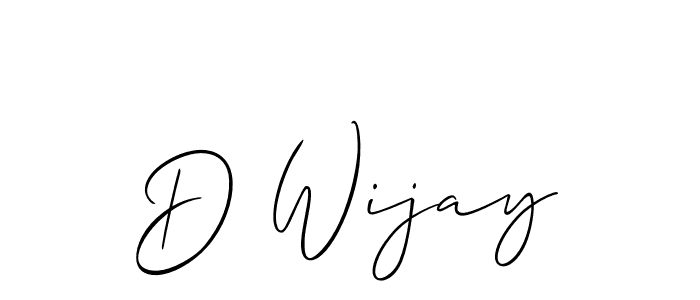 Similarly Allison_Script is the best handwritten signature design. Signature creator online .You can use it as an online autograph creator for name D Wijay. D Wijay signature style 2 images and pictures png