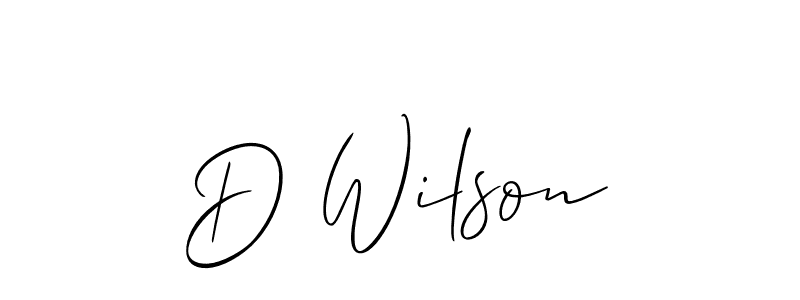 How to make D Wilson signature? Allison_Script is a professional autograph style. Create handwritten signature for D Wilson name. D Wilson signature style 2 images and pictures png