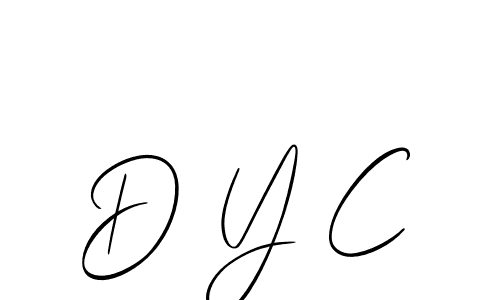 Similarly Allison_Script is the best handwritten signature design. Signature creator online .You can use it as an online autograph creator for name D Y C. D Y C signature style 2 images and pictures png