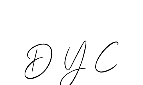 The best way (Allison_Script) to make a short signature is to pick only two or three words in your name. The name D Y C include a total of six letters. For converting this name. D Y C signature style 2 images and pictures png
