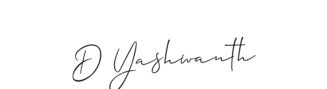Create a beautiful signature design for name D Yashwanth. With this signature (Allison_Script) fonts, you can make a handwritten signature for free. D Yashwanth signature style 2 images and pictures png