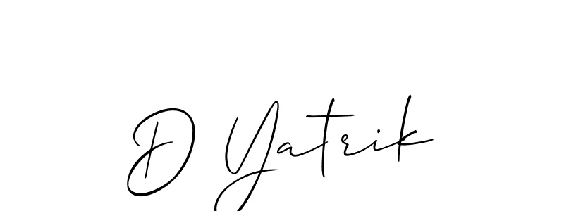 Also You can easily find your signature by using the search form. We will create D Yatrik name handwritten signature images for you free of cost using Allison_Script sign style. D Yatrik signature style 2 images and pictures png