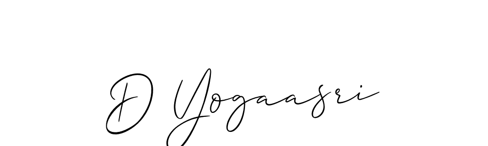 Use a signature maker to create a handwritten signature online. With this signature software, you can design (Allison_Script) your own signature for name D Yogaasri. D Yogaasri signature style 2 images and pictures png
