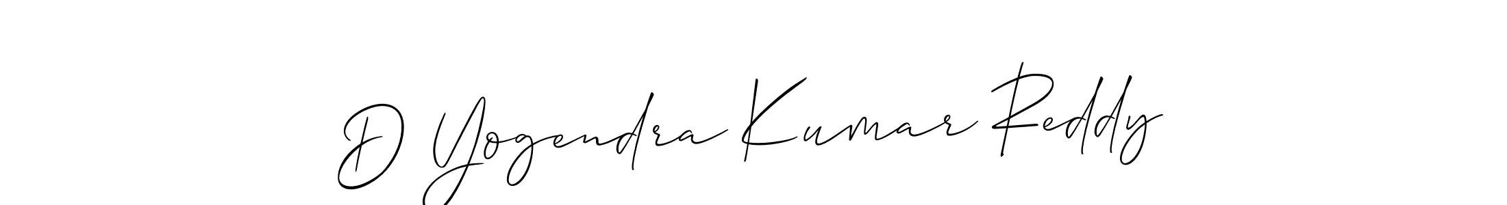 The best way (Allison_Script) to make a short signature is to pick only two or three words in your name. The name D Yogendra Kumar Reddy include a total of six letters. For converting this name. D Yogendra Kumar Reddy signature style 2 images and pictures png