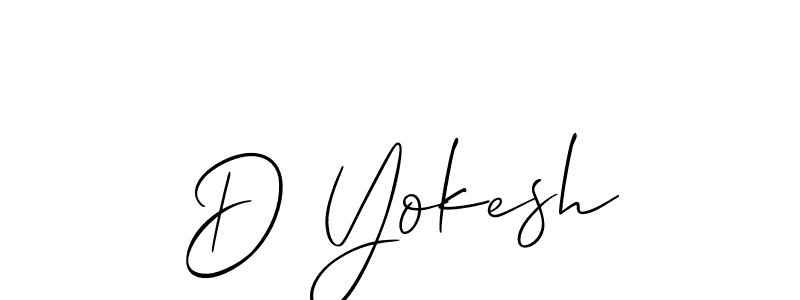 How to make D Yokesh signature? Allison_Script is a professional autograph style. Create handwritten signature for D Yokesh name. D Yokesh signature style 2 images and pictures png