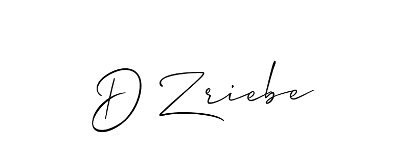 How to make D Zriebe signature? Allison_Script is a professional autograph style. Create handwritten signature for D Zriebe name. D Zriebe signature style 2 images and pictures png