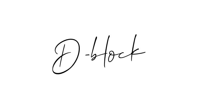 The best way (Allison_Script) to make a short signature is to pick only two or three words in your name. The name D-block include a total of six letters. For converting this name. D-block signature style 2 images and pictures png