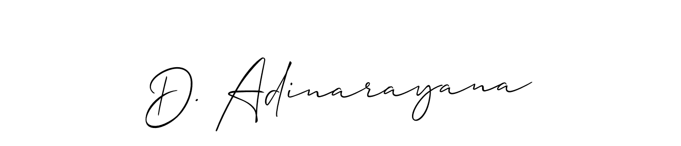 Make a beautiful signature design for name D. Adinarayana. With this signature (Allison_Script) style, you can create a handwritten signature for free. D. Adinarayana signature style 2 images and pictures png