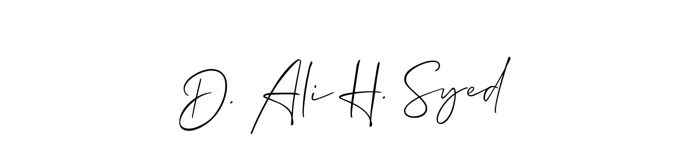 How to make D. Ali H. Syed signature? Allison_Script is a professional autograph style. Create handwritten signature for D. Ali H. Syed name. D. Ali H. Syed signature style 2 images and pictures png